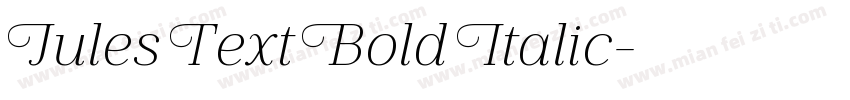 Jules Text Bold Italic字体转换